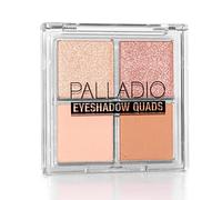 Palladio Eyeshadow Quads, Velvety Pigmented Blendable Matte, Metallic & Shimmer Finishes, Creamy Formula, Four Way Quad Eye Shadow Palette, Talc-Free (Honey Pie)
