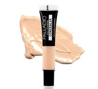 Palladio Full Coverage Concealer, Under Eyes Disguise, Creamy Face and Eye Concealer, Evens Skin Tone, Conceals Blemishes, Dark Circles and Fine Lines, Use with Concealer Brush, Custard