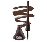 Palladio Liquid Eyeliner, Highly Pigmented and Waterproof Eyeliner, For Intense Eye Definition, Smear-proof Eyeliner Liquid, Includes Easy Grip Wand and Felt Tip Eyeliner Applicator, Black Brown