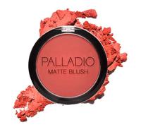 Palladio Matte Blush, Brushes onto Cheeks Smoothly, Soft Matte Look and Even Finish, Flawless Velvety Coverage, Effortless Blending Makeup, Flatters the Face, Convenient Compact, Tipsy