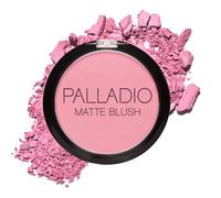 Palladio Matte Blush, Brushes onto Cheeks Smoothly, Soft Matte Look and Even Finish, Flawless Velvety Coverage, Effortless Blending Makeup, Flatters the Face, Convenient Compact, Berry Pink