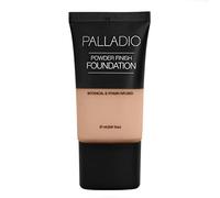 Palladio Powder Finish Liquid Foundation, Natural Matte Appearance, Reduces Fine Lines, Covers Large Pores, Hides Imperfections, All Day Wear, Sheer to Medium Coverage, In The Buff