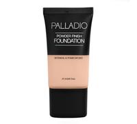 Palladio Powder Finish Liquid Foundation, Natural Matte Appearance, Reduces Fine Lines, Covers Large Pores, Hides Imperfections, All Day Wear, Sheer to Medium Coverage, Ivory