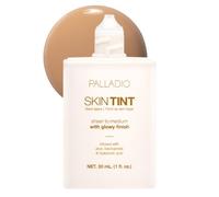 Palladio Skin Tint with Aloe, Niacinamide and Hyaluronic Acid, Sheer to Medium Coverage, Glowy Finish, Brightening and Blurring Lightweight Foundation Makeup (Tan Honey)