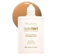 Palladio Skin Tint with Aloe, Niacinamide and Hyaluronic Acid, Sheer to Medium Coverage, Glowy Finish, Brightening and Blurring Lightweight Foundation Makeup (Dark Caramel)