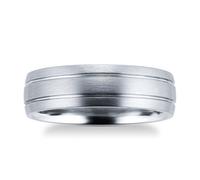 Palladium 500 6mm Fancy Gents Ring - Ring Size O