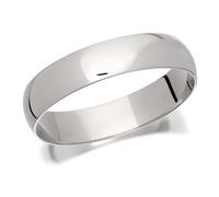 Palladium 500 D Shaped Wedding Ring - 5mm - R1201-W