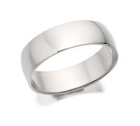 Palladium 500 D Shaped Wedding Ring - 6mm - R1203-V