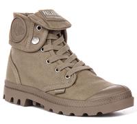 Palladium Baggy Non Washed Die Cut Canvas Combat Womens Boots Khaki UK 4 - 8