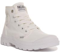 Palladium Chrome Lace Up Ankle Patch Mens Boot In White Mono UK 7 - 12