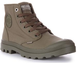 Palladium Monochrome Mid Top City Walk Canvas Mens Boot Black MonoUK 7-12
