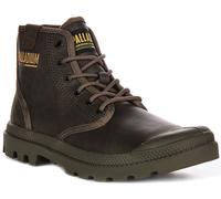 Men's Palladium Mens Pampa Hi Coated High Rise Lace Up Boots - Brown - Size: 11