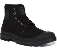 Palladium Pampa Hi Mens Lace Up Vegan Ankle Boot In Black Black Size UK 6 - 12