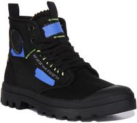 Palladium Pampa Hi Unisex Lace Up Vegan Ankle Boot In Blue Black Size UK 4 - 12