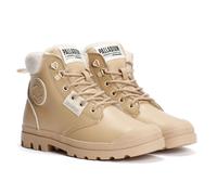 Palladium Pampa HI Snow Warm Leather Womens Cuban Sand Boots - Beige - Size UK 7