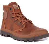 Palladium Pampa Hi Wax Unisex Lace Up Rugged Trainers In Rust Size UK 3 - 12