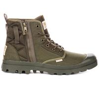Palladium Pampa Military Zip Lace Up Mens Ankle Boots In Olive UK 4 - 12