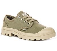 Palladium Pampa Oxford Street Sense Vegan Womens Trainer In Khaki UK 3 - 8