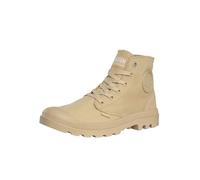 Palladium for woman. 73089 Monochrome beige ankle boots (42), Fabric, 1 to 3 cm, Laces, Casual