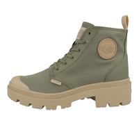 Palladium Women's PALLABASE Twill Boot, Green, 3 UK, Green, 4 UK