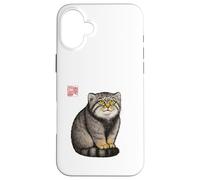 Pallas Cat - Japanese Ink Style Minimalist Zen Art Design Case for iPhone 16 Plus