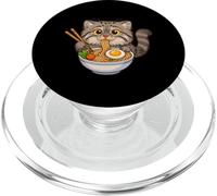Pallas´s Cat Eats Ramen Noodles Japanese Vintage PopSockets PopGrip for MagSafe