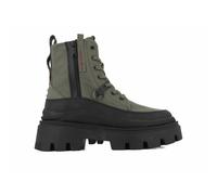 Pallasquad Zip Ankle Boots with Platform Sole Khaki