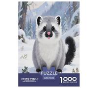 Pallas's Cat 1000 Piece Puzzle Games for Adults Challenging & Brainteasing Jigsaw Puzzle Cute Pets Home Decors for Adults Gifts 70x50cm/1000pcs