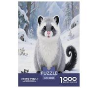Pallas's Cat 1000 Piece Puzzle Games for Adults Challenging & Brainteasing Jigsaw Puzzle Cute Pets Home Decors for Adults Gifts 38x26cm/1000pcs
