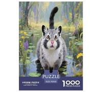 Pallas's Cat 1000 Piece Puzzle Games for Adults Challenging & Brainteasing Jigsaw Puzzle Cute Pets Home Decoration for The Whole Family 70x50cm/1000pcs