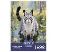 Pallas's Cat 1000 Piece Puzzle Games for Adults Educational Games Jigsaw Puzzle Cute Pets Home Decors for The Whole Family 38x26cm/1000pcs
