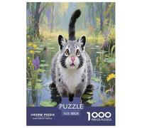 Pallas's Cat 1000 Piece Puzzle Games for Adults Fun, Challenging & Brainteasing Jigsaw Puzzle Cute Pets Home Decoration for The Whole Family 38x26cm/1000pcs