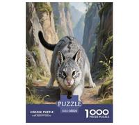 Pallas's Cat 1000 Piece Puzzle Games for Adults with Extra Fun Challenges Jigsaw Puzzle Cute Pets Home Decors for The Whole Family 38x26cm/1000pcs