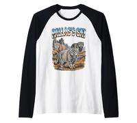 Pallas's Cat Vintage 70s 90s Retro Pallas's Cat Animal Lover Raglan Baseball Tee