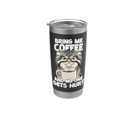 Pallas's Cats Coffee Slogan T | Grumpy Morning cat Stainless Steel Insulated Tumbler