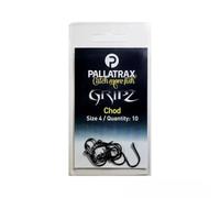 Pallatrax Gripz Fishing Hooks Chod 1X 2X Fishing Hooks Barbered Barbless Carp (X1, 8)