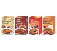 Pallavi's Spices Kolhapuri Masala Agri Masala Malwani Masala and Chicken Masala 200 Grams (Cbo of 4)