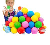 Palle d'Acqua Riutilizzabili - Palline di Spugna Morbide per Giochi Acquatici | Giocattoli da Piscina e Spiaggia | Set 60 Pezzi Multicolore con Borsa per Bambini e Adulti Giardino