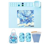 Pallet Art Silicone Painting Mat - Silicone Sheet Molds - Art Painting Mat - Washable Drawing Board Silicone Artist Mat for