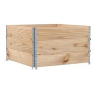 Pallet Attachment Frame, Pack of 3, 100 x 100 cm, Solid Pine Wood, Stackable, Foldable for Storage, Transport, Load Securing Industry, Logistics, Workshop
