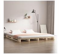 Pallet Bed Natural Solid Pinewood Small Double 120x190cm Rustic Design Handmade