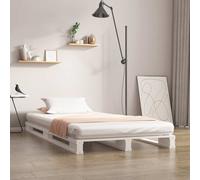 Pallet Bed without Mattress White 100x200 cm Solid Wood