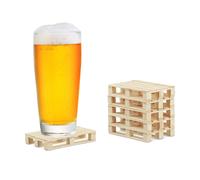 Pallet coaster Mini Wooden Coasters Eco-friendly 48 Pieces Pallet Drink Coasters