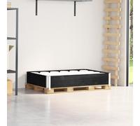 Pallet collar 120x80 cm Black Solid Pine Wood Stackable Foldable Hinged 21.5 cm