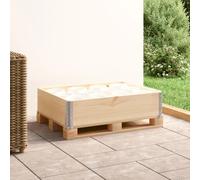 Pallet Collar 60x80x19 cm Solid Pine Wood Brown Foldable Stackable with corners