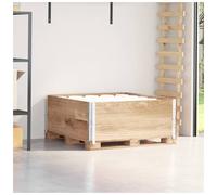 Pallet Collar Black Solid Pine Wood 100x100 cm Stackable Foldable 19.5cm Hinged