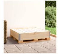 Pallet Collar Black Solid Pine Wood 100x100 cm Stackable Foldable Hinged 19.5cm