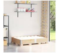 Pallet Collar Black Solid Pine Wood 150x100 cm Stackable Foldable 20mm 19.5cmHgt