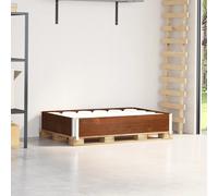 Pallet Collar Dark Brown 120x80cm Solid Pine Wood Stackable Foldable with Hinges
