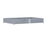 Pallet Collar Grey 150x100 cm Solid Wood | Stackable,foldable design,galvanised hinges,raised bed use,space saving,quick assembly